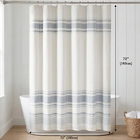 Harbor House Morgan Textured Yarn-Dyed Stripe Shower Curtain
