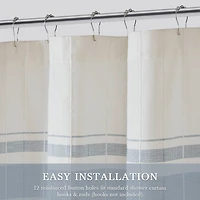 Harbor House Morgan Textured Yarn-Dyed Stripe Shower Curtain