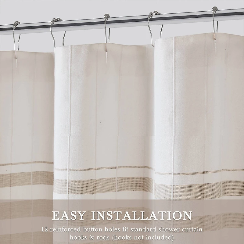 Harbor House Morgan Textured Yarn-Dyed Stripe Shower Curtain