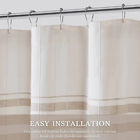 Harbor House Morgan Textured Yarn-Dyed Stripe Shower Curtain