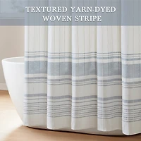 Harbor House Morgan Textured Yarn-Dyed Stripe Shower Curtain