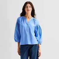St. John's Bay Womens 3/4 Sleeve Blouse