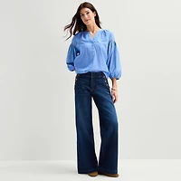 St. John's Bay Womens 3/4 Sleeve Blouse