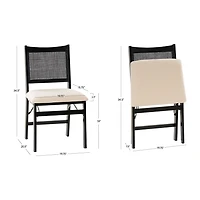 Linon Bonnie Cane Folding Chair