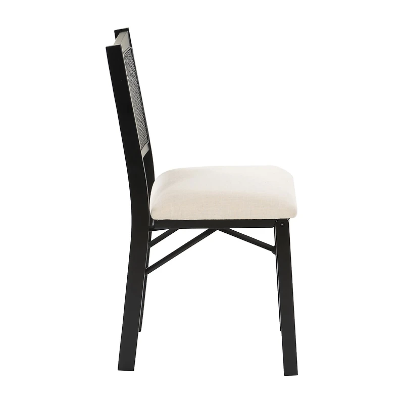 Linon Bonnie Cane Folding Chair