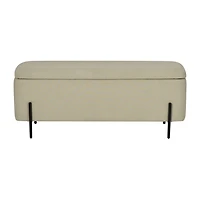 Linon Maclaren Upholstered Flip Top Storage Bench