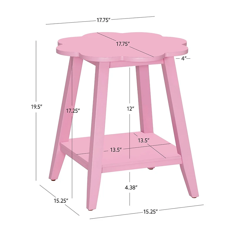 Linon Natalia Flower Side Table