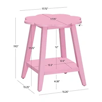 Linon Natalia Flower Side Table