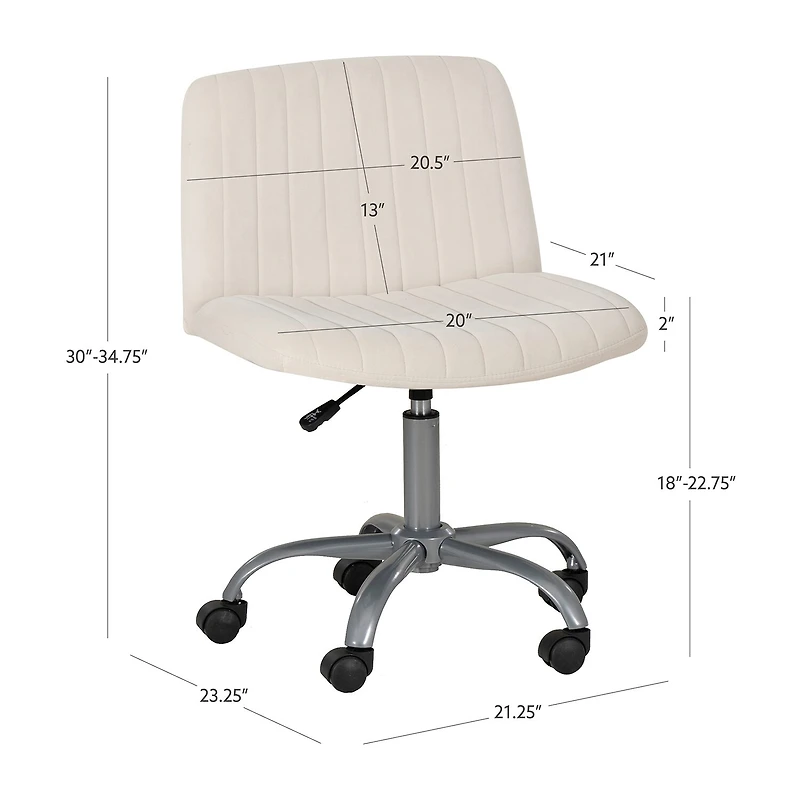 Linon Stratton Rolling Office Chair