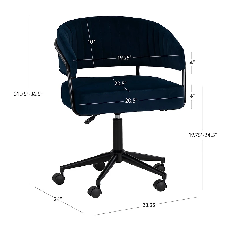 Linon Prestwick Rolling Office Chair