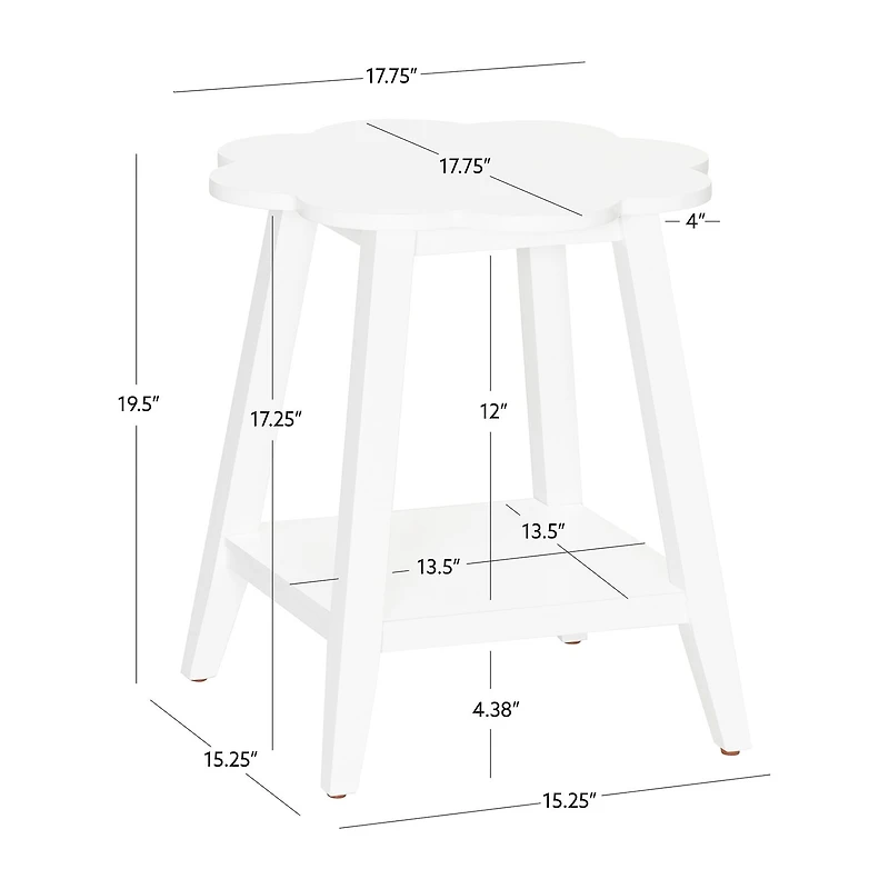 Linon Natalia Flower Side Table