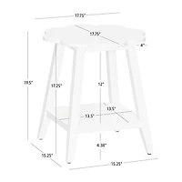 Linon Natalia Flower Side Table