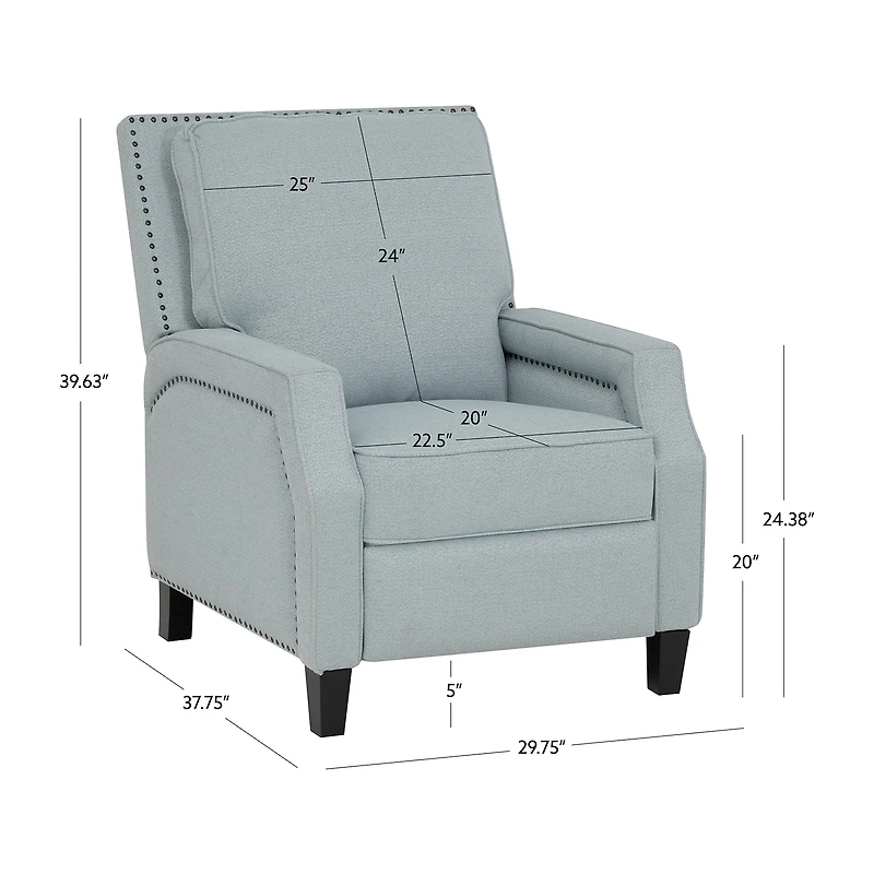 Linon Cerone Push Back Recliner