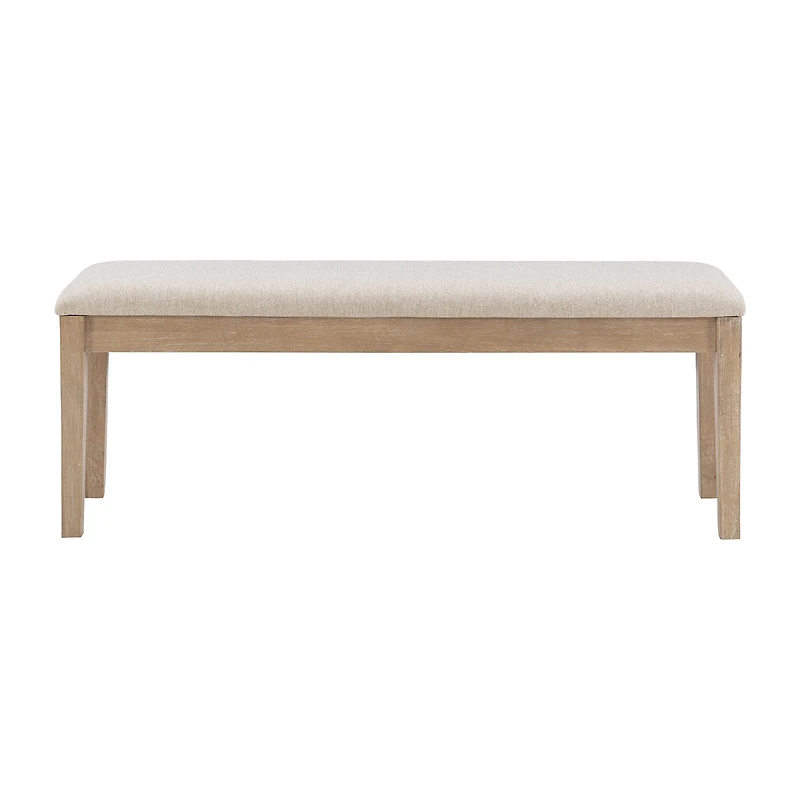 Linon Drury Natural Upholstered Bench