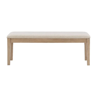 Linon Drury Natural Upholstered Bench