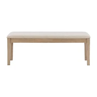 Linon Drury Natural Upholstered Bench