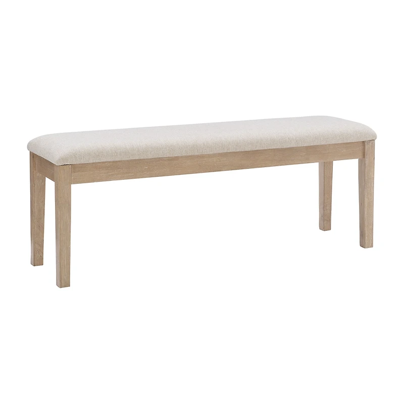 Linon Drury Natural Upholstered Bench