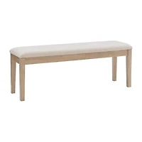 Linon Drury Natural Upholstered Bench