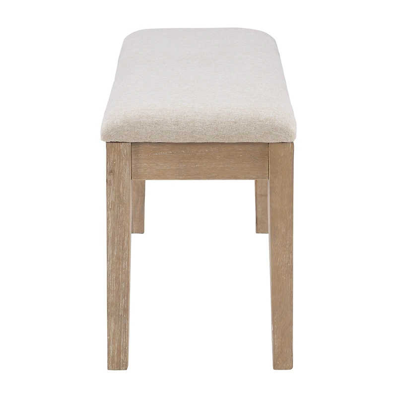Linon Drury Natural Upholstered Bench