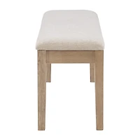 Linon Drury Natural Upholstered Bench