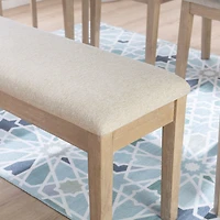 Linon Drury Natural Upholstered Bench