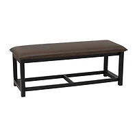 Linon Abrielle Brown Pillow Top Bench