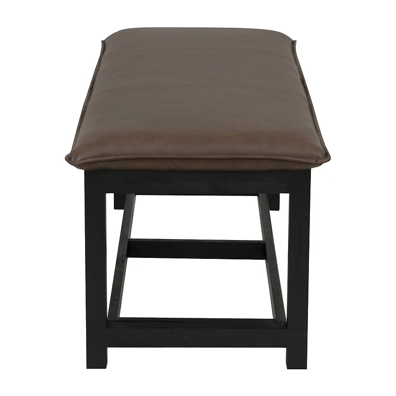 Linon Abrielle Brown Pillow Top Bench