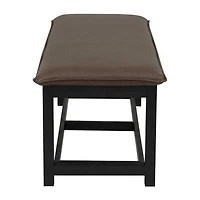 Linon Abrielle Brown Pillow Top Bench