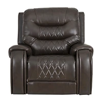 Linon Barrett Brown Power Reclining Rocking Chair