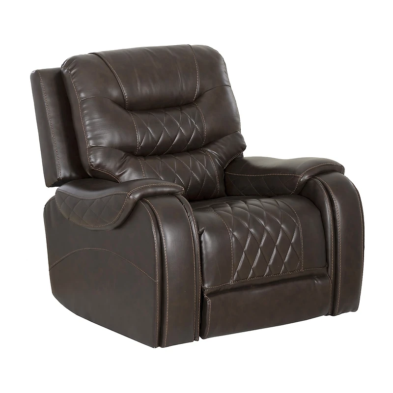 Linon Barrett Brown Power Reclining Rocking Chair