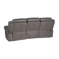 Linon Gideon Stone Grey Manual Reclining Sofa