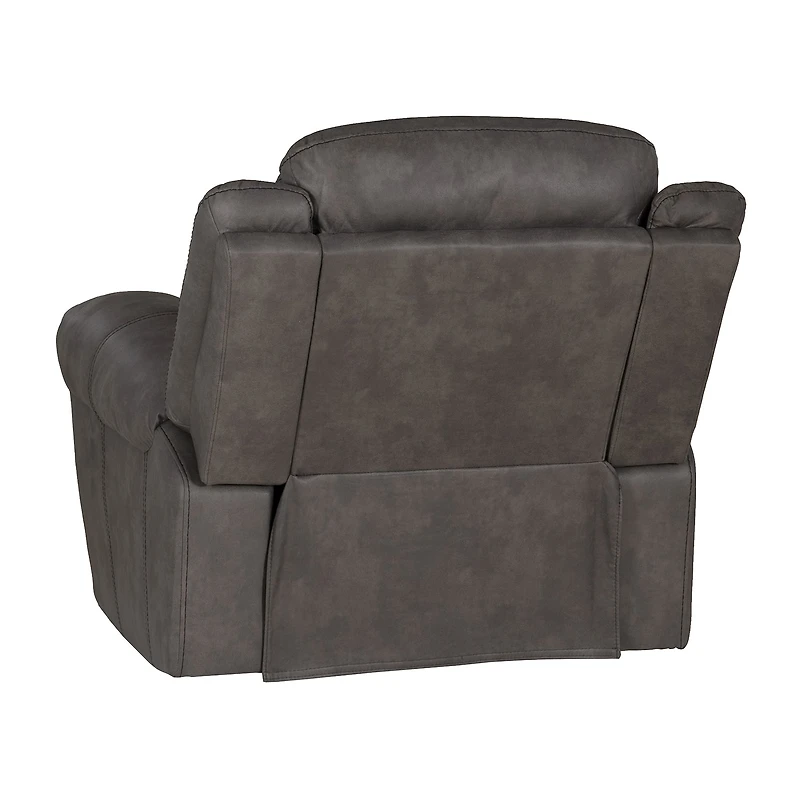 Linon Gideon Stone Grey Manual Recliner