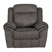 Linon Gideon Stone Grey Manual Recliner