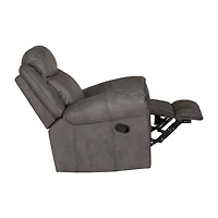 Linon Gideon Stone Grey Manual Recliner