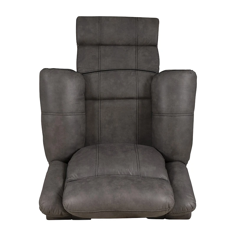 Linon Gideon Stone Grey Manual Recliner