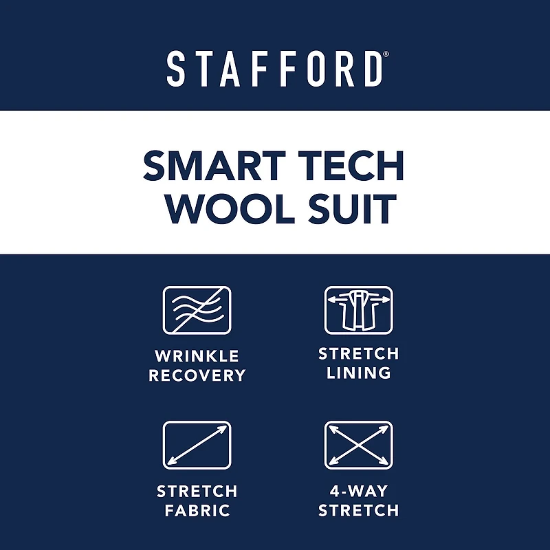 Stafford Smart Tech Mens Stretch Fabric Classic Fit Suit Jacket