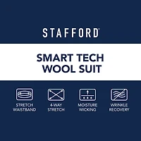 Stafford Smart Tech Mens Classic Fit Flat Front Suit Pant