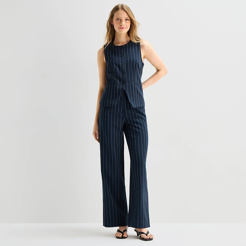 a.n.a Womens Wide Leg High Rise Trouser