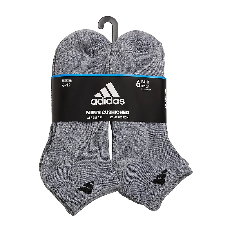 adidas Mens 6 Pair Low Cut Socks