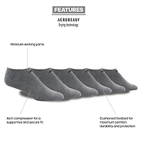 adidas Mens 6 Pair No Show Socks