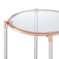 Royal Crest 2 Tier Acrylic Glass End Table