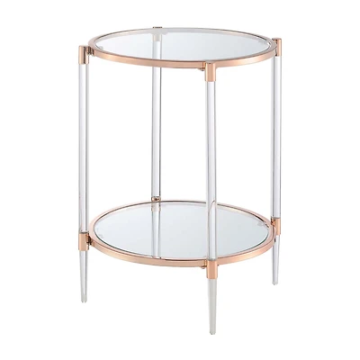 Royal Crest 2 Tier Acrylic Glass End Table