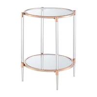 Royal Crest 2 Tier Acrylic Glass End Table