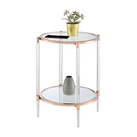 Royal Crest 2 Tier Acrylic Glass End Table