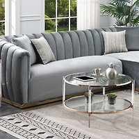 Royal Crest 2 Tier Acrylic Glass End Table