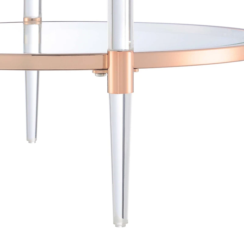 Royal Crest 2 Tier Acrylic Glass End Table