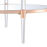 Royal Crest 2 Tier Acrylic Glass End Table