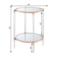 Royal Crest 2 Tier Acrylic Glass End Table