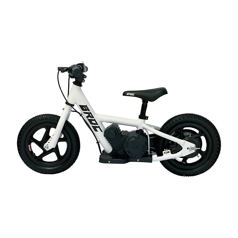 Brocusa Ebikes D1212 Inch White Ride-On Motorcycle