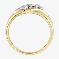 "Dad" Mens Diamond Accent Natural White 10K Gold Fashion Ring